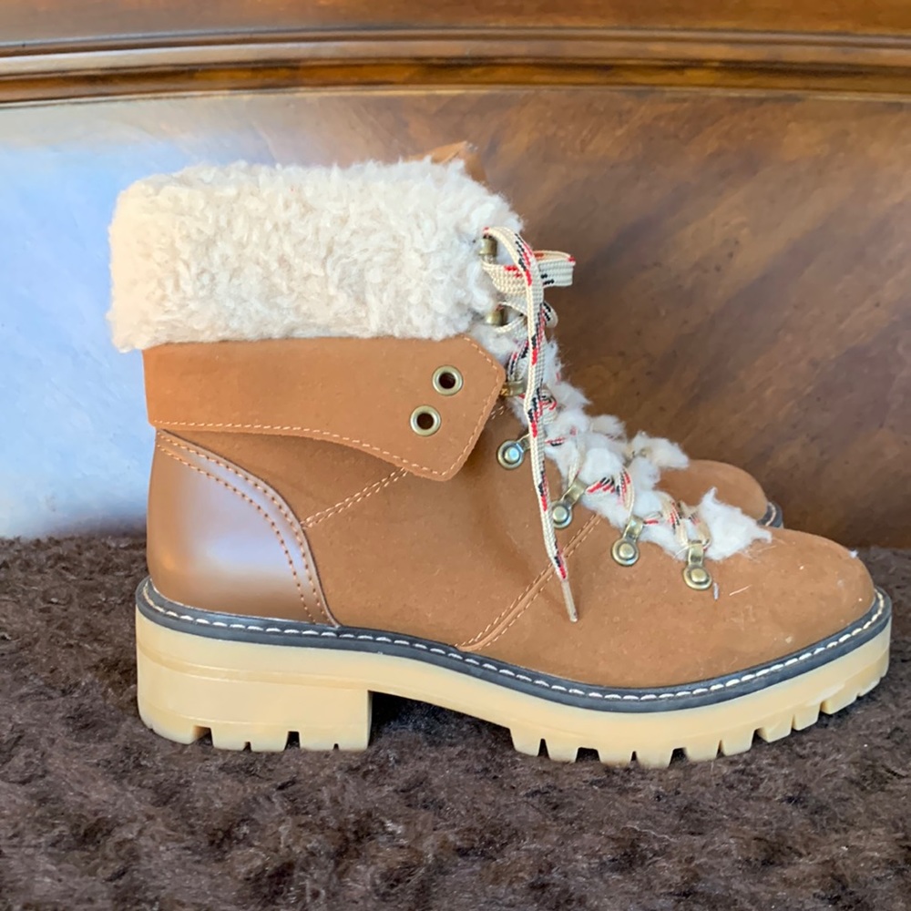 Time and Tru Brown Hiking Booties